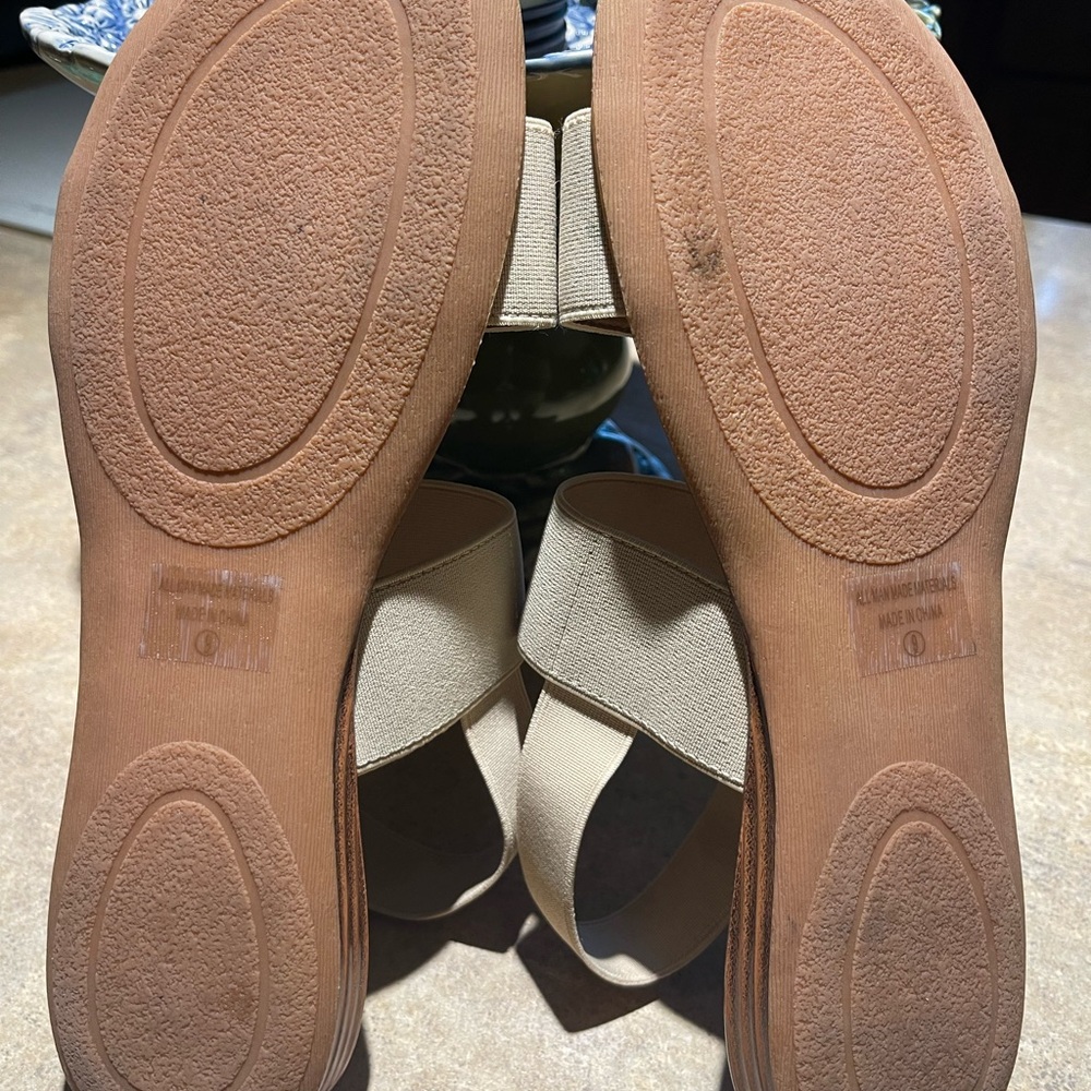 Women's Cream Sandals by NEW ATTITUDE! “BUNDLE US!” - Picture 7 of 7